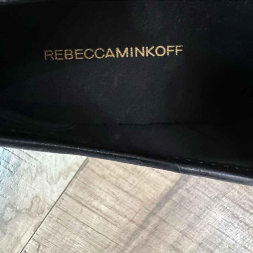 NWOB Rebecca Minkoff Sloane Lace Boat Shoes Black White size 7 - Picture 8 of 9